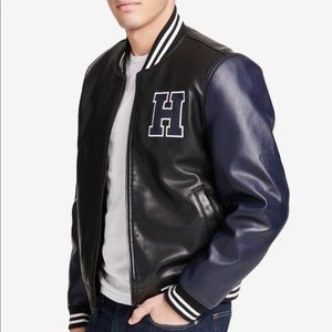 TOMMY HILFIGER VARSITY LEATHER BOMBER